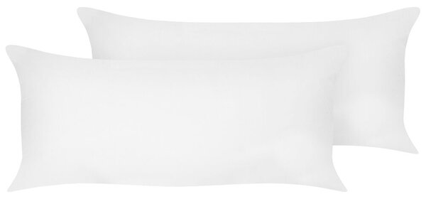 Fehér magas poliészterpárna kétdarabos szettben 40 x 80 cm TRIGLAV