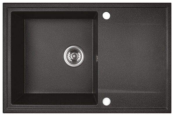Kuchinox Hunter, 1 rekeszes gránit mosogató 670x440x180mm, fekete, LAV-SBU_711T