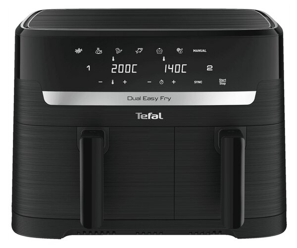 Tefal EY901N10 Dual Easy Fry Forrólevegős fritőz, fekete