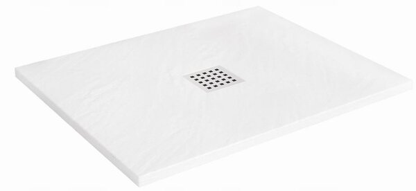 Rea Black Rock, konglomerátum zuhanytálca 100x80x3,5 cm, fehér, REA-K5581
