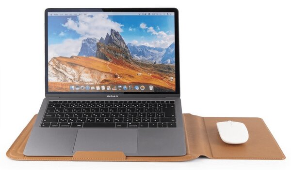 Cellect bőrhatású multifunkciós laptoptartó, barna (CEL-LAPT-HOLDERLE-BR)