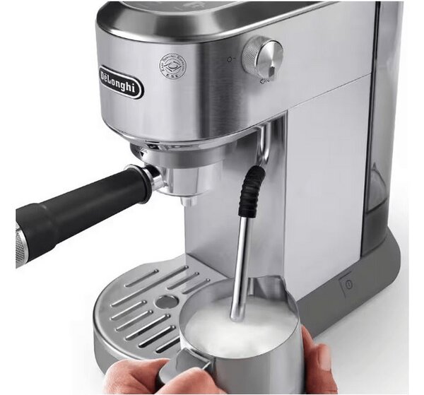 DeLonghi EC890.M Dedica Duo Manuális espresso kávéfőző, fém színű