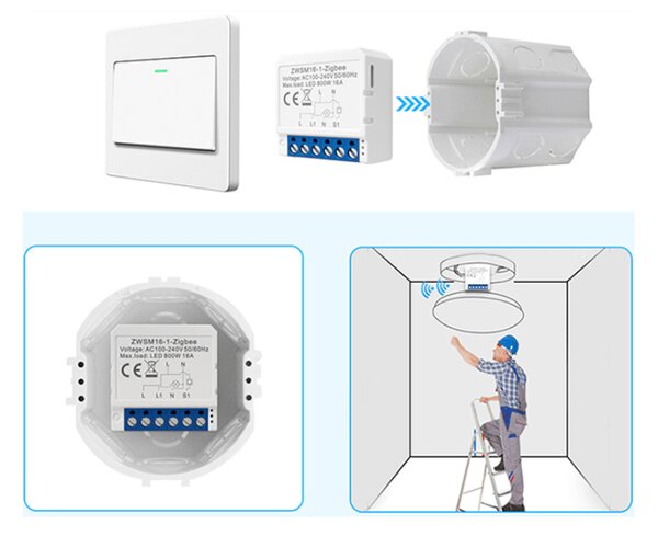 Avatto ZWSM16-W4 ZigBee TUYA intelligens aljzat kapcsoló