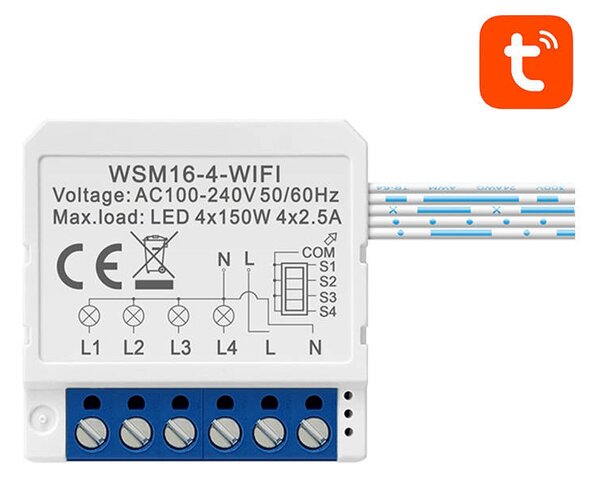 Avatto WSM16-W4 TUYA intelligens Wi-Fi fali kapcsoló