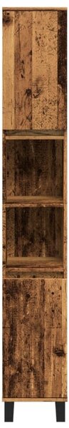 VidaXL antik fa színű szerelt fa fürdőszobaszekrény 30 x 30 x 190 cm