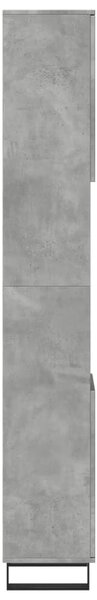 VidaXL betonszürke szerelt fa fürdőszobaszekrény 30 x 30 x 190 cm