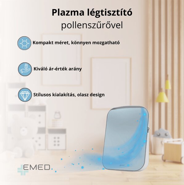 Emed GYPA500 Plazma légtisztító pollenszűrővel