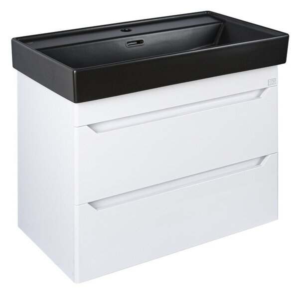 TMP SHARP fali fürdőszobabútor CeraStyle SHARP - FEKETE mosdóval - 60 x 48 cm