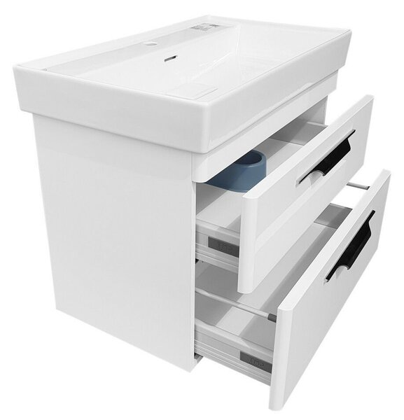 TMP LUX 80 fali fürdőszobabútor - CeraStyle SHARP - 37300 mosdóval - 80 x 48 cm