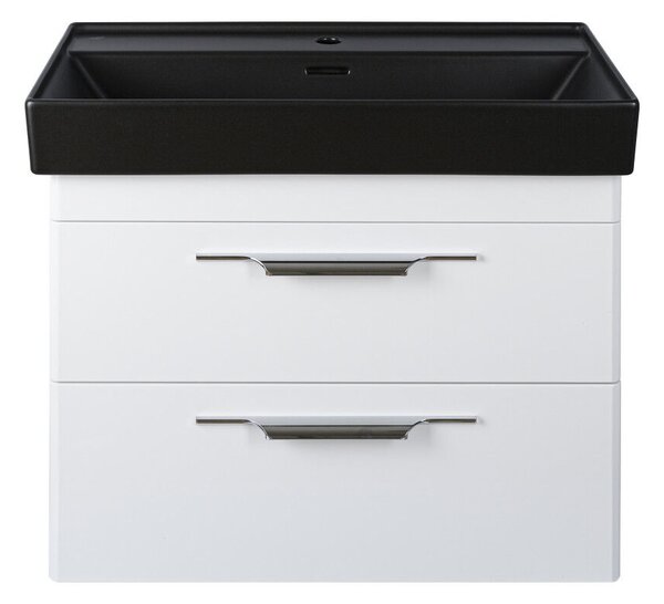 TMP LUX 60 fali fürdőszobabútor - CeraStyle SHARP FEKETE mosdóval - 60 x 48 cm