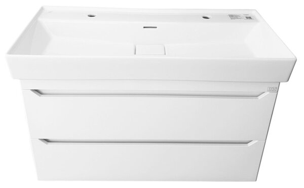 TMP SHARP fali fürdőszobabútor CeraStyle SHARP - 37600 - DUPLA csaplyukas mosdóval - 100 x 48 cm