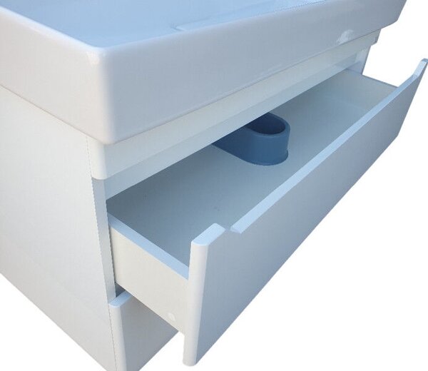 TMP SHARP fali fürdőszobabútor CeraStyle SHARP - 37600 - DUPLA csaplyukas mosdóval - 100 x 48 cm