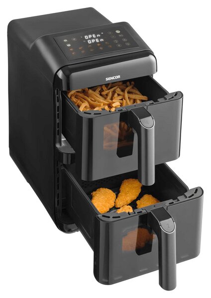 Sencor SFR 1250BK Forrólevegős fritőz, fekete