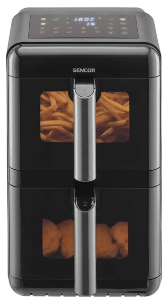 Sencor SFR 1250BK Forrólevegős fritőz, fekete