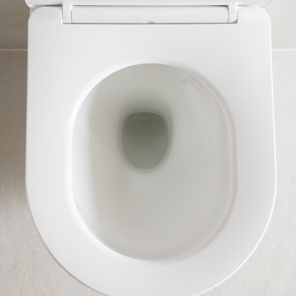 Laveo Desna Cycleon 2.0, falra akasztható WC csésze duroplast WC ülőkével, Vortex öblítés, fényes fehér, LAV-VMD_610S
