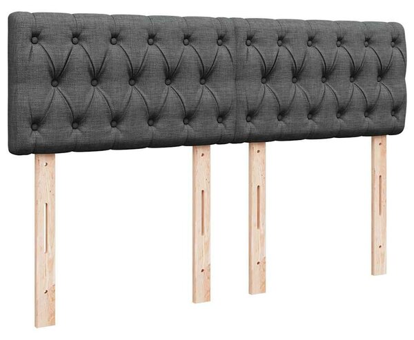 VidaXL Ottomán ágy matraccal sötét szürke 140x200 cm szövet