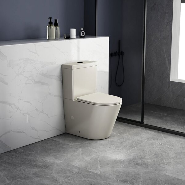 Sapho Sapho, PACO RIMLESS WC kombinált csésze ciszternával, alsó/hátsó hulladék, elefántcsont, PC1012WRBE