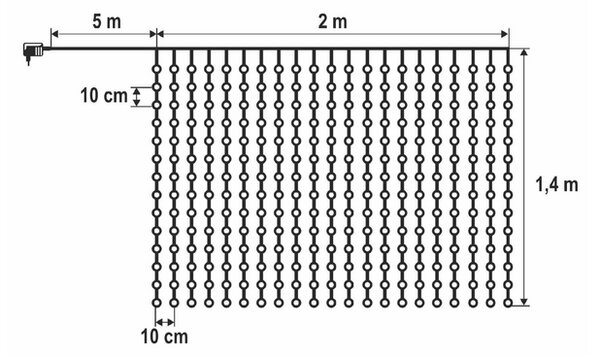 Home KIN294DWW DOT LED-es fényfüggöny, melegfehér