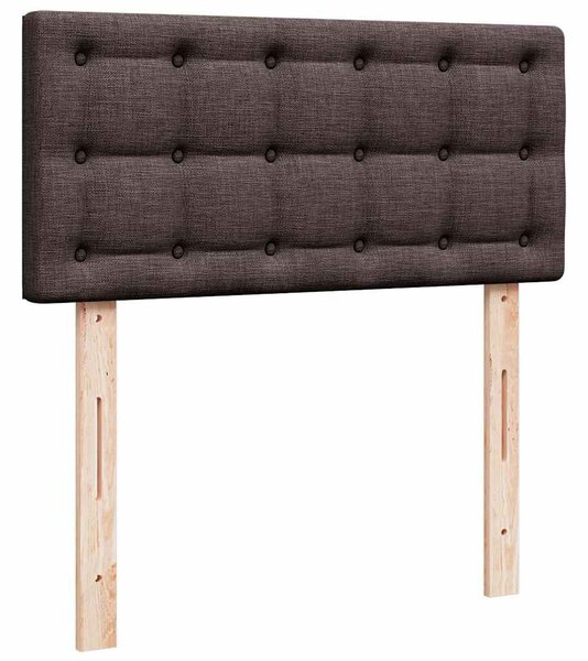 VidaXL Ottomán ágy matraccal sötétbarna 90x200 cm szövet