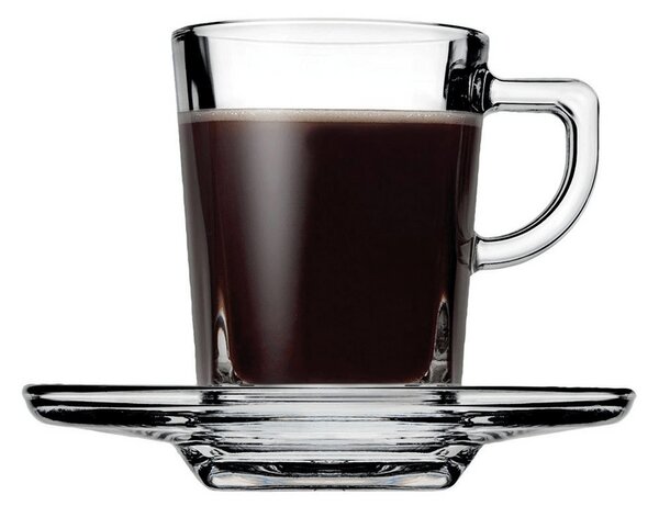 Pasabahce 95754 Carre Kávéscsésze szett, 75 ml, 6 db