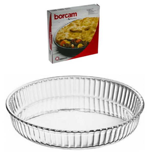 Borcam Jénai kerek sütőtál, bordázott szélű, 26cm (59044)