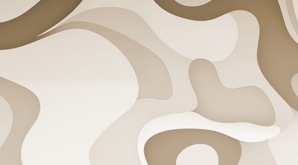 Fotótapéta Fehér és barna örvények, Geometriai 3D fotótapéta, Népszerű fotótapéta, w02760v1 - Tapeko.hu