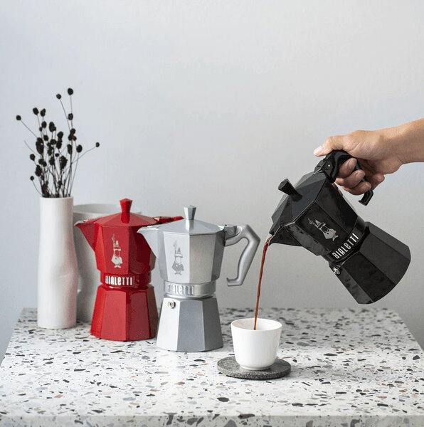 Bialetti Moka Exclusive kotyogós kávéfőző, 3 adag, fekete (9065)