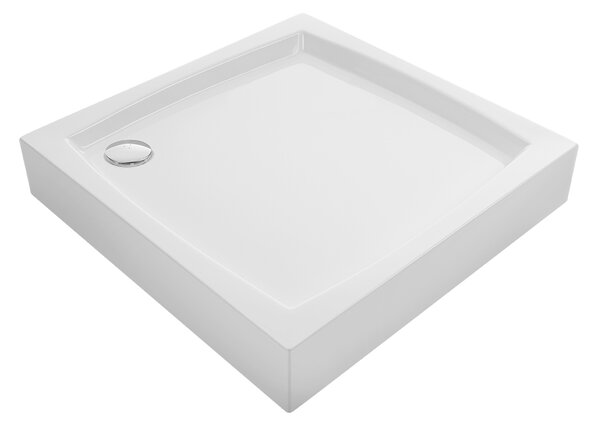 Laveo Desna, négyzet alakú akril zuhanytálca 80x80x16 cm, fehér, LAV-JBD_686K