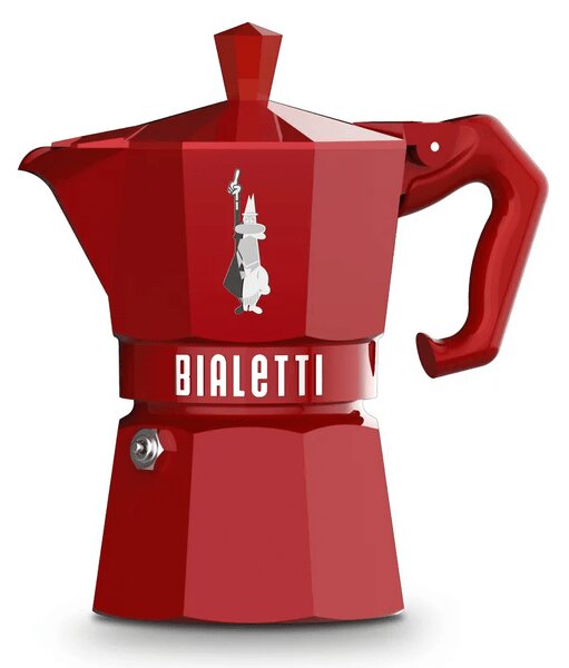 Bialetti Moka Exclusive kotyogós kávéfőző, 3 adag, piros (9055)