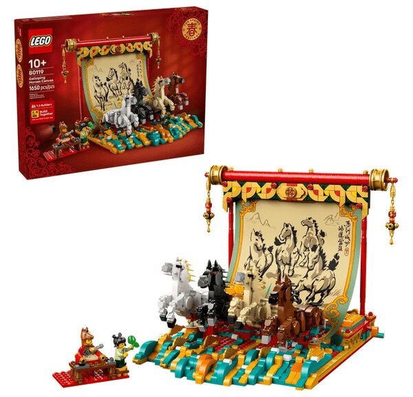 LEGO® Vágtázó lovakat ábrázoló festmény (80119)