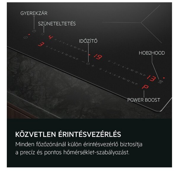 AEG TO64IA0AIT Beépíthető indukciós főzőlap, SaphirMatt® SE