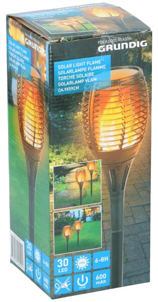 Grundig Solar leszúrható kerti lámpa, tűz effekt