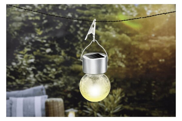 Grundig Solar lámpa csipesszel, színes LED