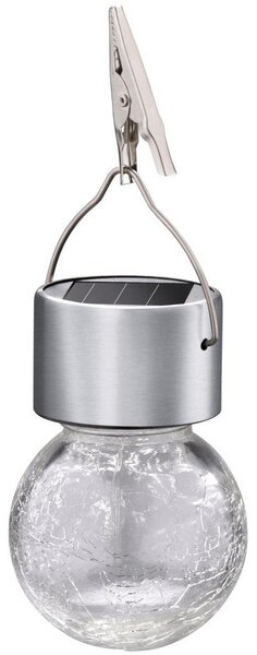 Grundig Solar lámpa csipesszel, színes LED