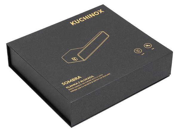 Kuchinox Sombra, kilincs kulccsal és belső zárral, szálcsiszolt acél, LAV-KMB_0M0A