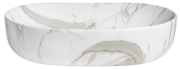 Sapho Sapho, CALEO kerámia mosdó pultra szerelhető 60x42cm, bianco carrara, CA590BC