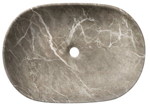Sapho Sapho, CALEO kerámia pultra szerelhető mosdó 60x42cm, breccia márvány, CA590BM