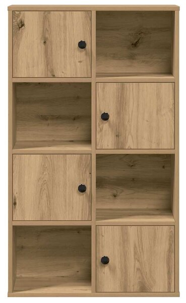 VidaXL kézműves tölgy színű szerelt fa könyvespolc 60x24x101,5 cm