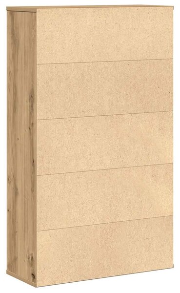 VidaXL kézműves tölgy színű szerelt fa könyvespolc 60x24x101,5 cm