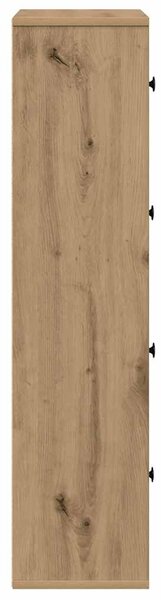 VidaXL kézműves tölgy színű szerelt fa könyvespolc 60x24x101,5 cm