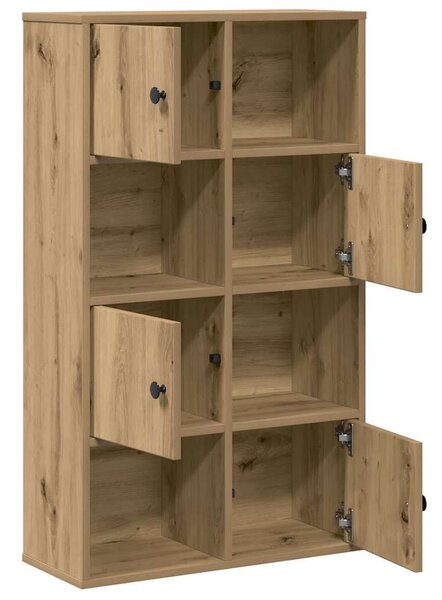 VidaXL kézműves tölgy színű szerelt fa könyvespolc 60x24x101,5 cm