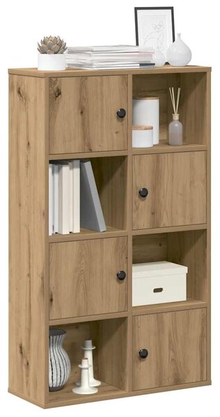 VidaXL kézműves tölgy színű szerelt fa könyvespolc 60x24x101,5 cm