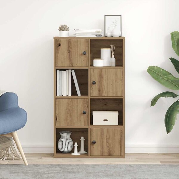 VidaXL kézműves tölgy színű szerelt fa könyvespolc 60x24x101,5 cm