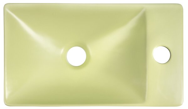 Sapho Sapho, MARGITHA kerámia mosdó 38x22cm, csaplyuk a jobb oldalon, pisztácia, MGT38223