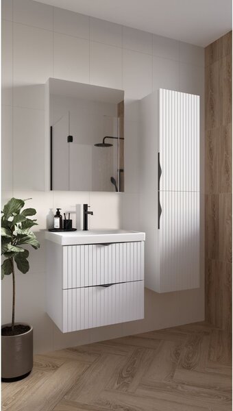 Cersanit Tirso, fali mosdószekrény 994x447x572 mm + kerámia mosdó, matt fehér, S801-542