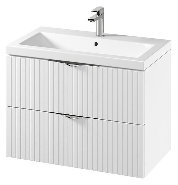 Cersanit Tirso, fali mosdószekrény 794x447x572 mm + kerámia mosdó, matt fehér, S801-547