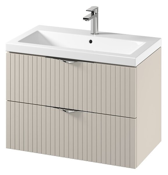 Cersanit Tirso, fali mosdószekrény 794x447x572 mm + kerámia mosdó, matt bézs, S801-543