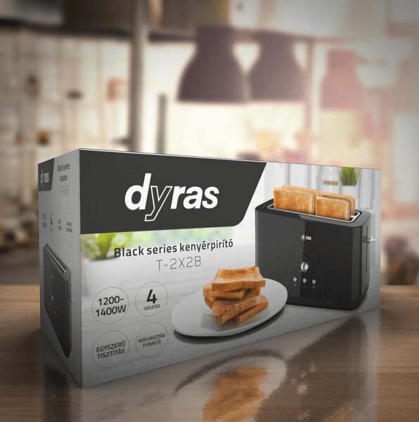 Dyras T-2X2B 4 szeletes kenyérpirító