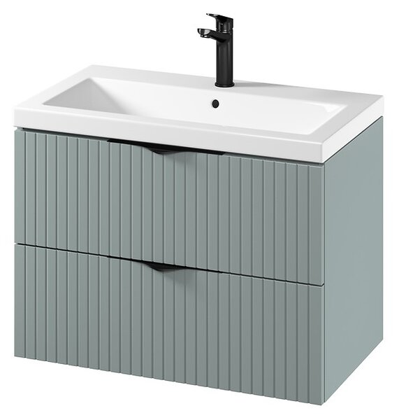 Cersanit Tirso, fali mosdószekrény 794x447x572 mm + kerámia mosdó, matt zöld, S801-540