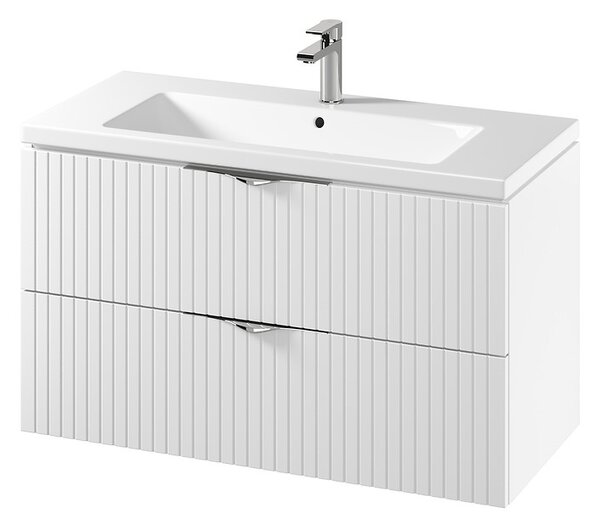 Cersanit Tirso, fali mosdószekrény 994x447x572 mm + kerámia mosdó, matt fehér, S801-542